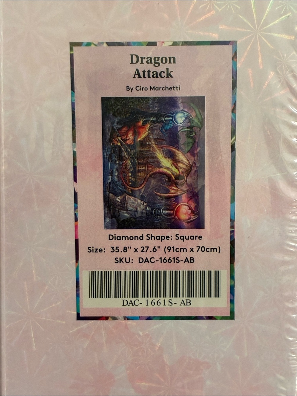 Dragon Attack Diamond Art Club Painting Kit Sealed